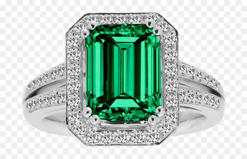 Colombian Emerald Ring - Colombian Emerald Cocktail Ring, HD Png Download - emerald png