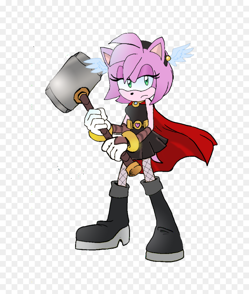 No Caption Provided - Cartoon, HD Png Download - amy rose png