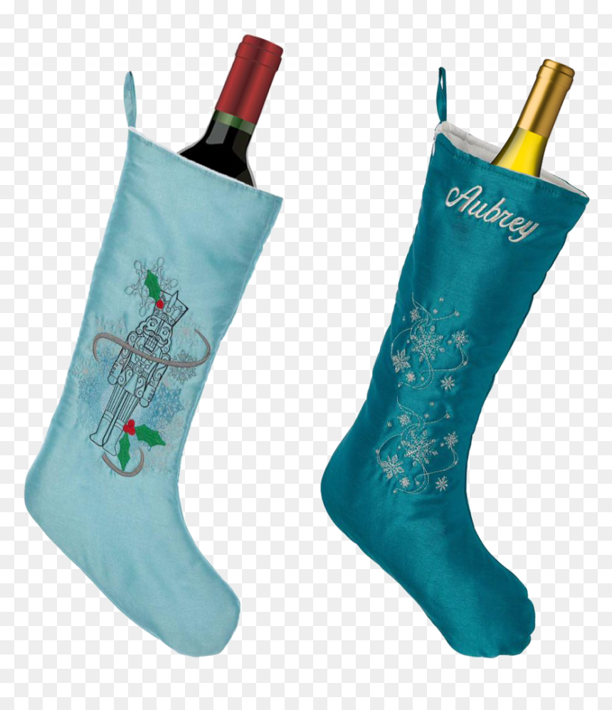 Embroider Buddy Stockings Make Great Wine Sleeves - Wine Bottle Vector, HD Png Download - stocking png