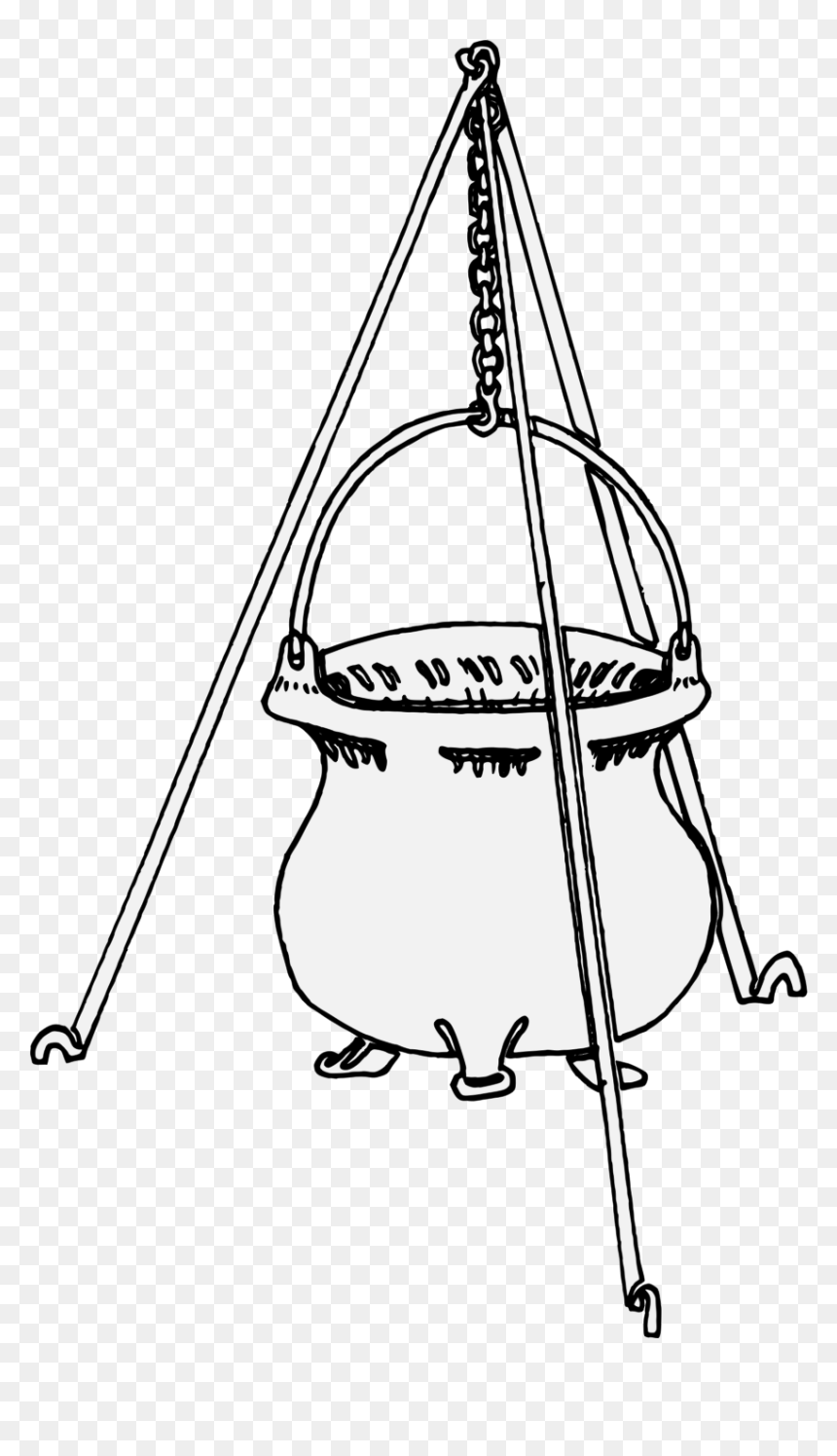 Tripod Cauldron Drawing, HD Png Download - cauldron png