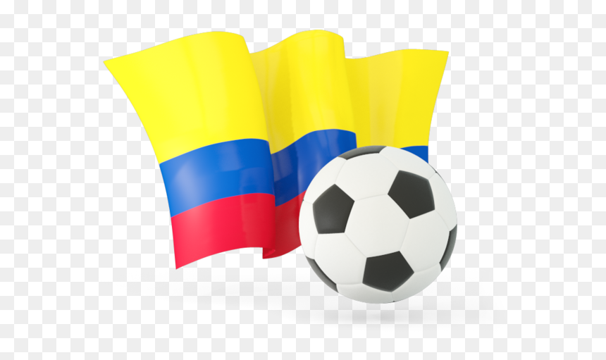 Football With Waving Flag - Czech Football Flag Png, Transparent Png - colombia flag png