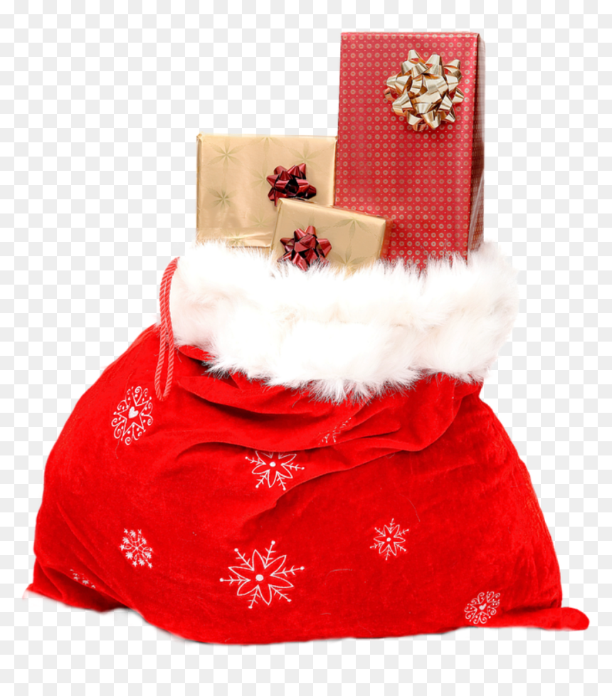 Santa Claus Bag Png, Transparent Png - stocking png