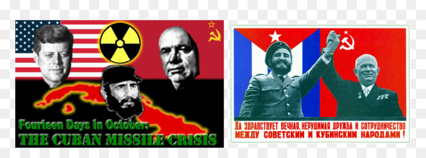 Picture - Kennedy Castro And Khrushchev, HD Png Download - cuba flag png