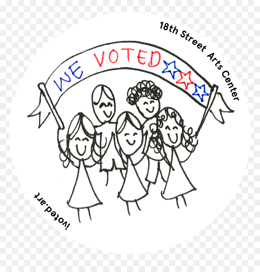 I Voted Sticker Sarah - Circle, HD Png Download - i voted png