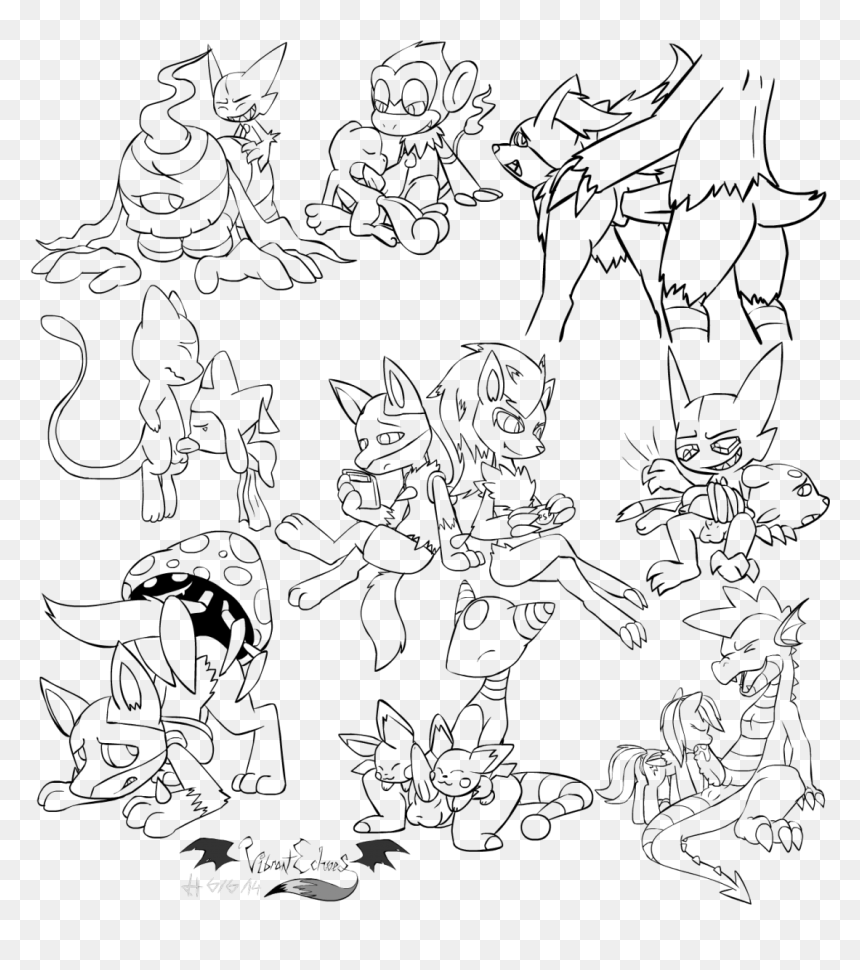 Line Art, HD Png Download - jirachi png