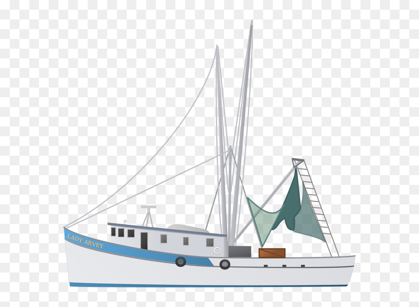 Fishing-boat - Shrimp Boat Clipart, HD Png Download - fishing boat png