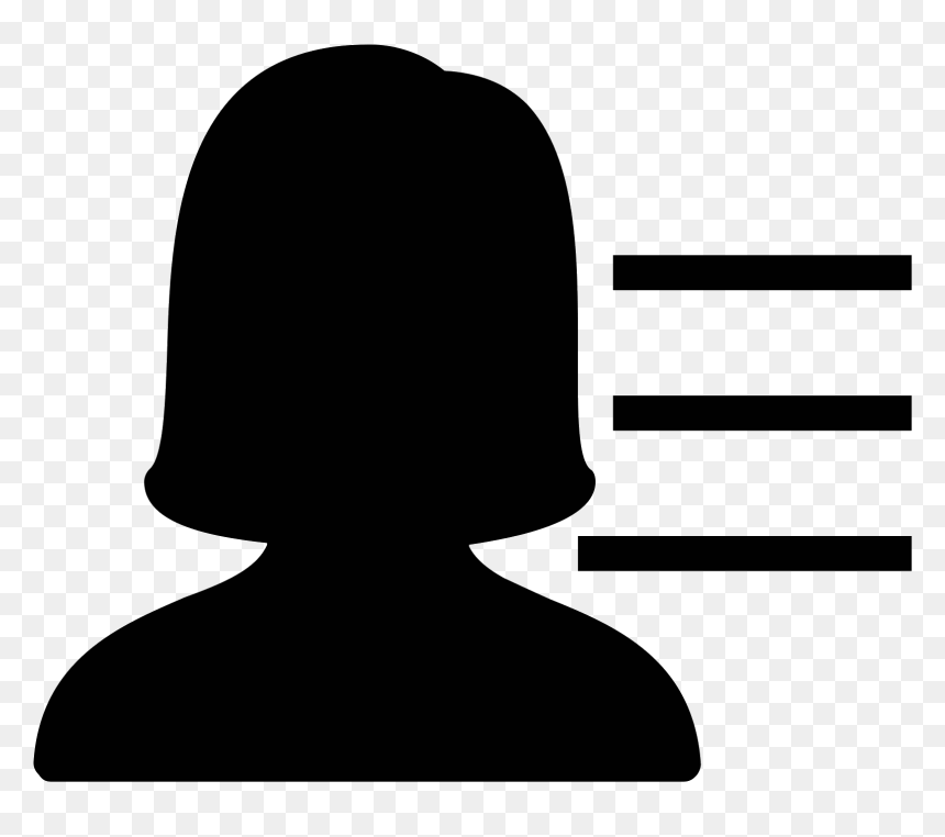 User Menu Female Filled Icon - Silhouette, HD Png Download - female icon png