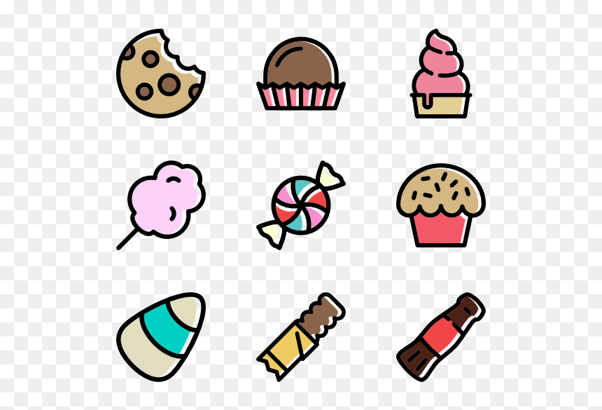 Candy Cartoon Png - Icon Candy Png, Transparent Png - dessert png