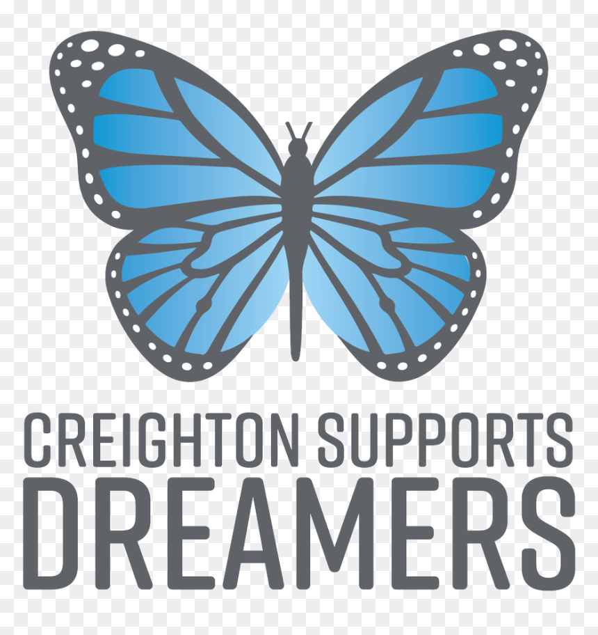 Creighton President On Twitter - Butterfly Drawing With Color, HD Png Download - license plate png