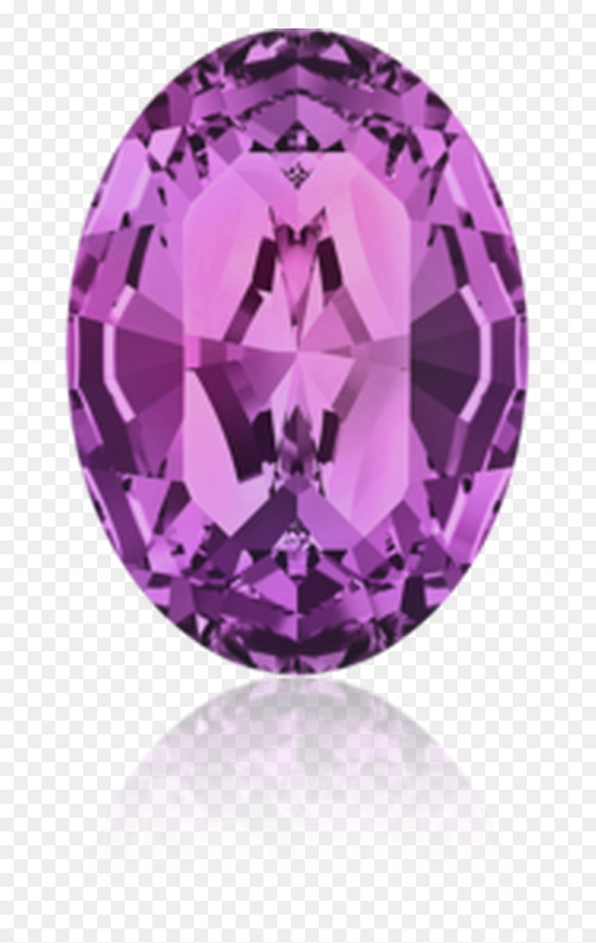 Swarovski Oval Light Amethyst, HD Png Download - amethyst png