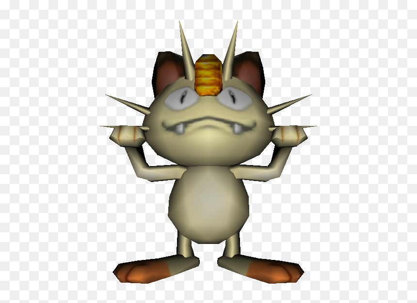 Download Zip Archive - Pokemon Stadium Meowth, HD Png Download - meowth png
