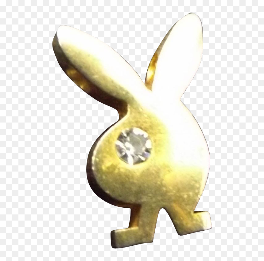 Vintage 10k Gold Filled Playboy Bunny Pendant Playboy - Playboy Png Gold, Transparent Png - playboy logo png