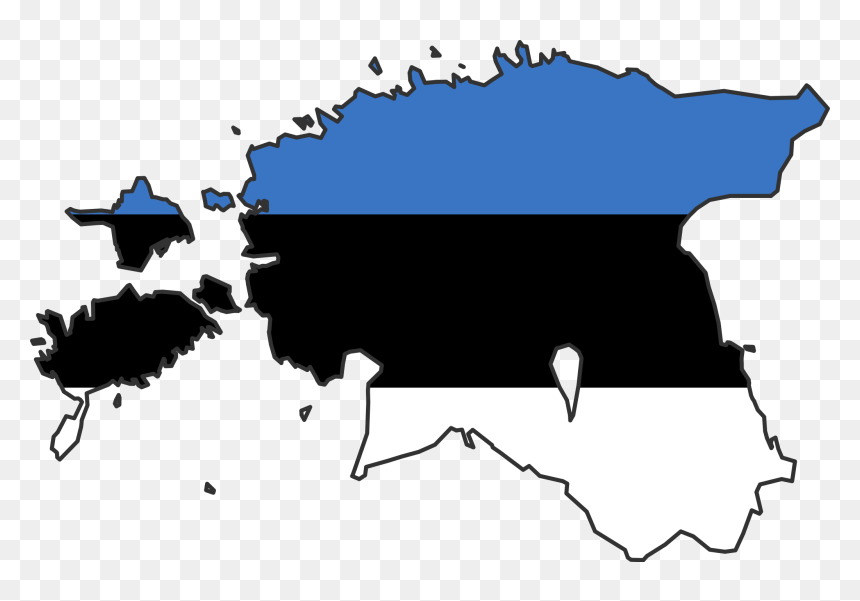 Estonia Map And Flag, HD Png Download - colombia flag png