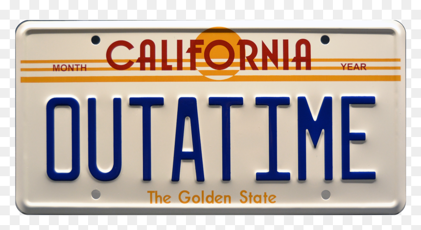 Back To The Future Plate, HD Png Download - license plate png