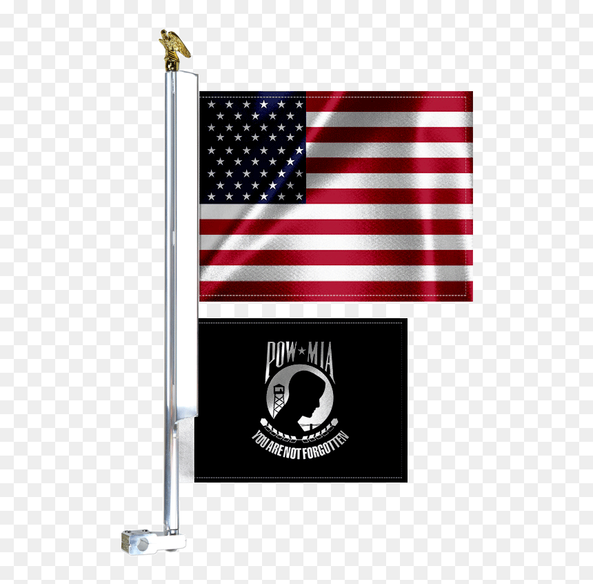 Motorcycle Flag Mount With - Pow Mia Flag, HD Png Download - america flag png