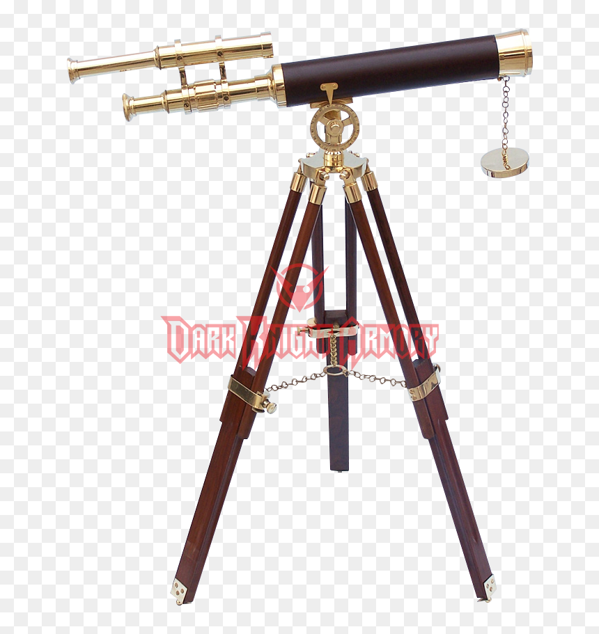 Refracting Telescope Brass Tripod Maritime Transport - Medieval Telescope, HD Png Download - telescope png