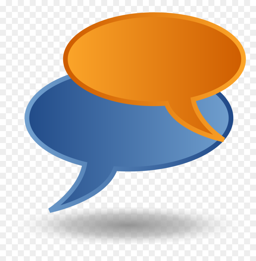 Orange Speech Bubble Png Transparent, Png Download - conversation bubble png