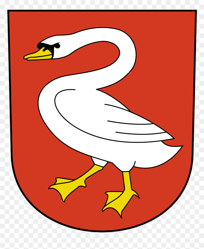 Swan Goose Coat Of Arms Svg Clip Arts - Coat Of Arms With Swan, HD Png Download - swan png