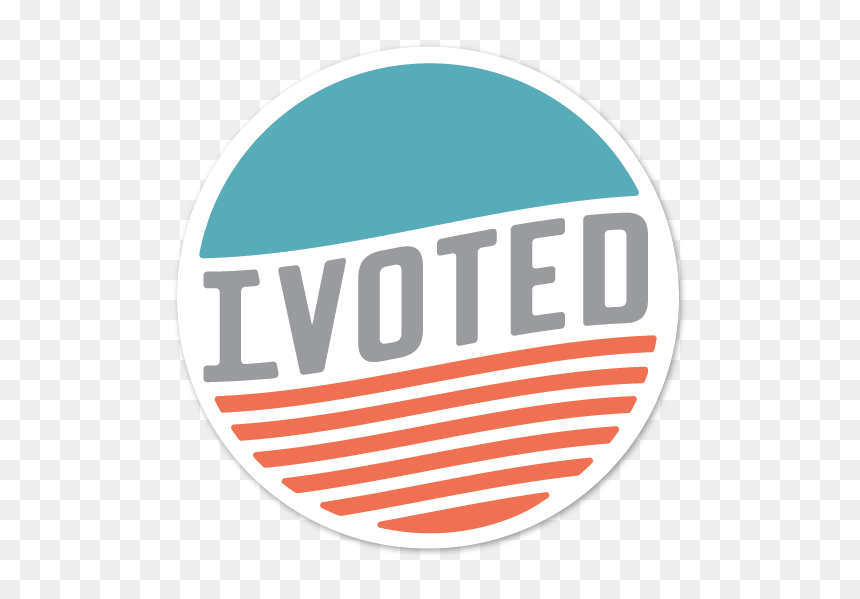I Voted Vote America Graphic Design Typography - Circle, HD Png Download - i voted png