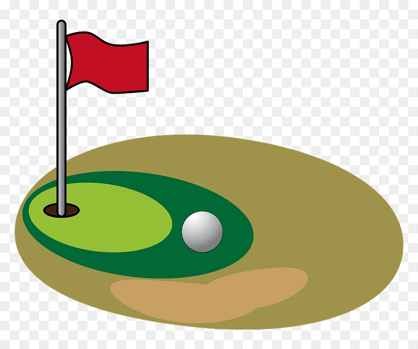 Golf Sports Clipart, HD Png Download - golf flag png