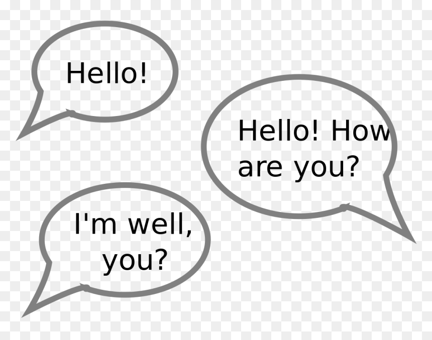 Speech Bubble How Are You, HD Png Download - conversation bubble png