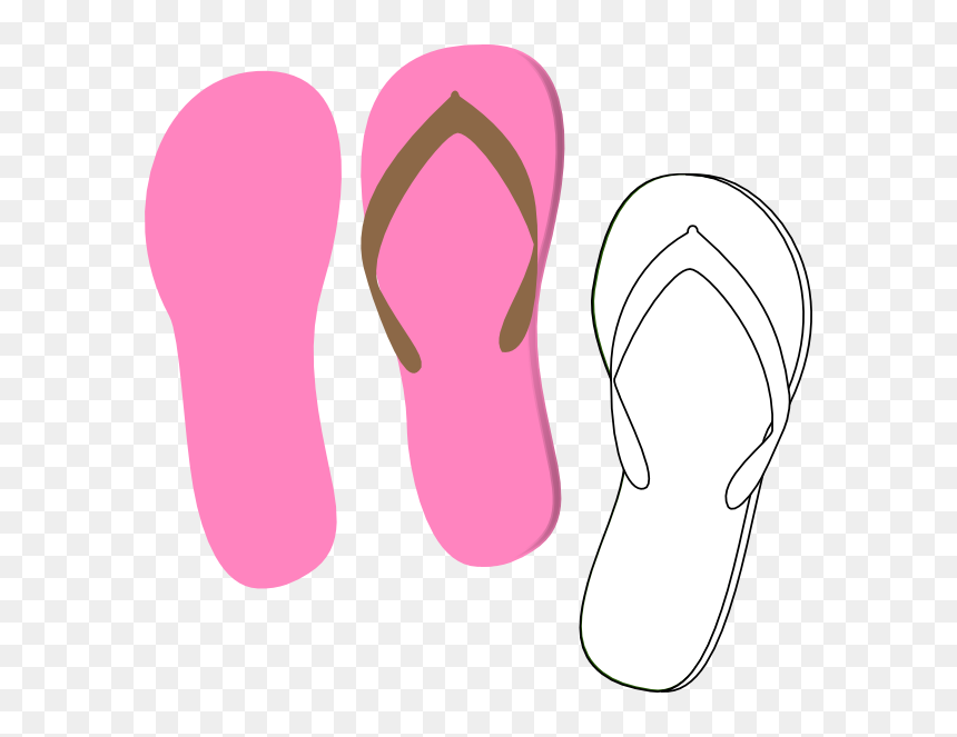 Flip Flops Black And White Danaspaf Top Clipart - Single Flip Flop Clip Art, HD Png Download - flip flops png