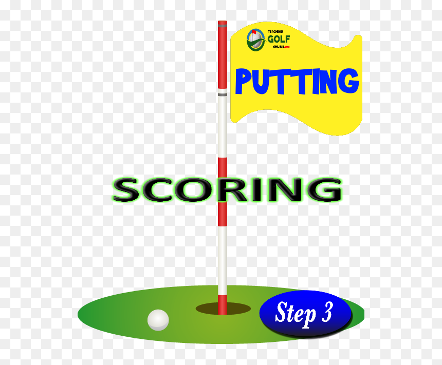 Flag With Step 3, Teaching Golf Online Logo, Putting - Speed Golf, HD Png Download - golf flag png