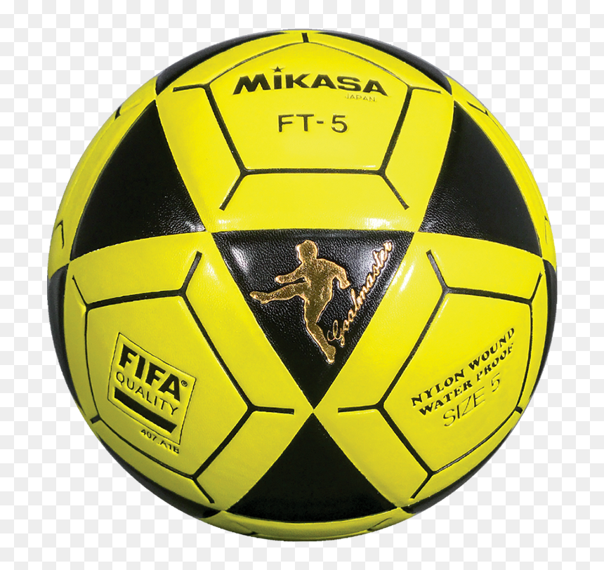 Mikasa Ft5a Goal Master Soccer Ball Size 5 Yellow/black - Mikasa Footvolley Ball Ft 5, HD Png Download - soccerball png
