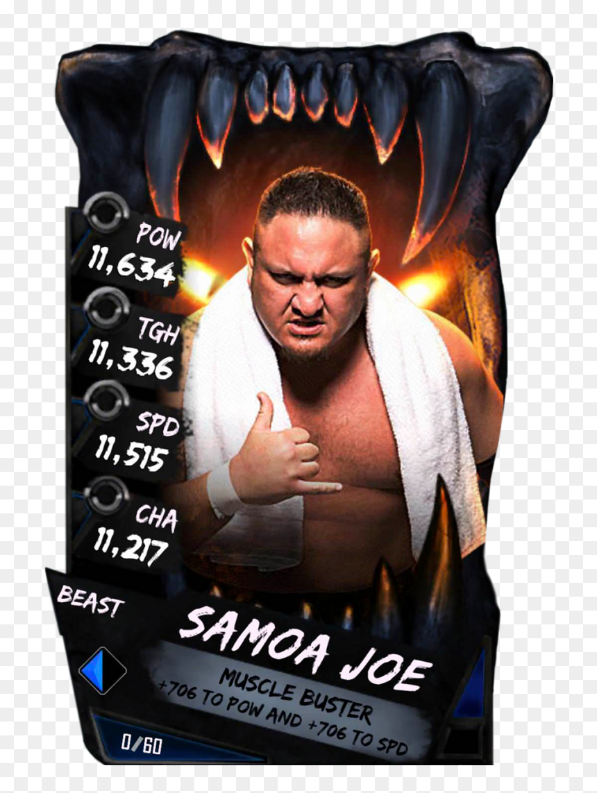 Samoajoe S4 16 Beast - Jeff Hardy Wwe Supercard, HD Png Download - samoa joe png