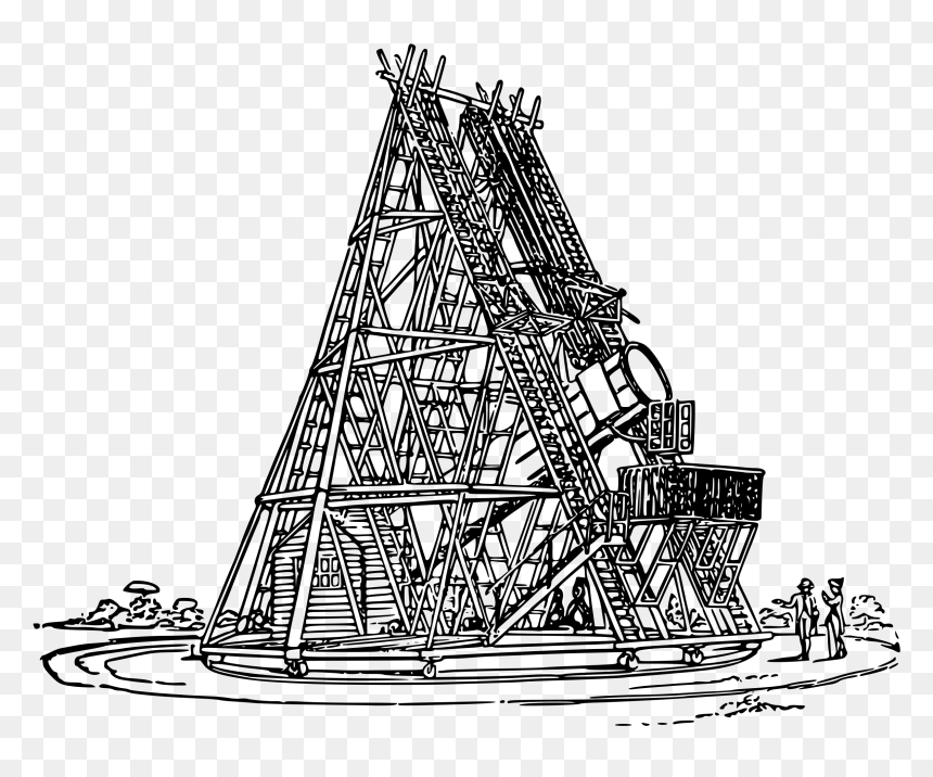 William Herschel"s Telescope Clip Arts - William Herschel 36 Telescope, HD Png Download - telescope png
