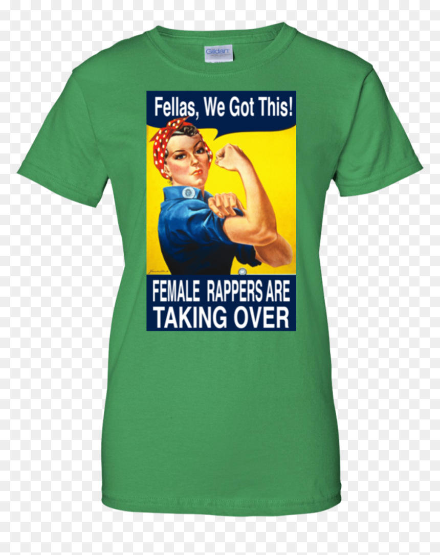 Female Rappers Are Taking Over Ladies - We Can Do It Rosie The Riveter, HD Png Download - rosie the riveter png