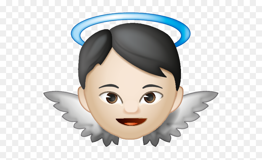 Black Angel Emoji, HD Png Download - angel emoji png