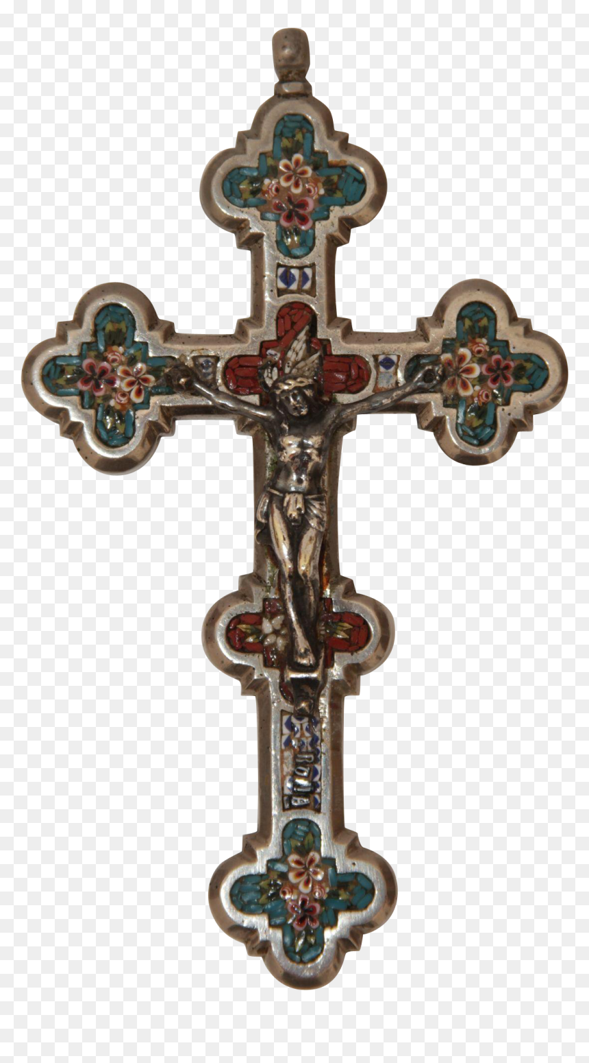 Crucifix Christian Cross Christianity Rosary - Kereszt Henna, HD Png Download - rosary png