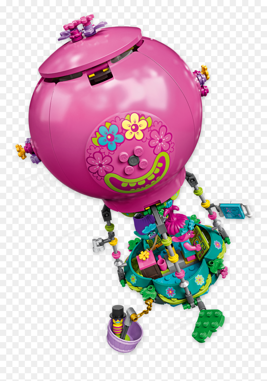 Lego Trolls Poppy"s Hot Air Balloon Adventure, HD Png Download - poppy troll png