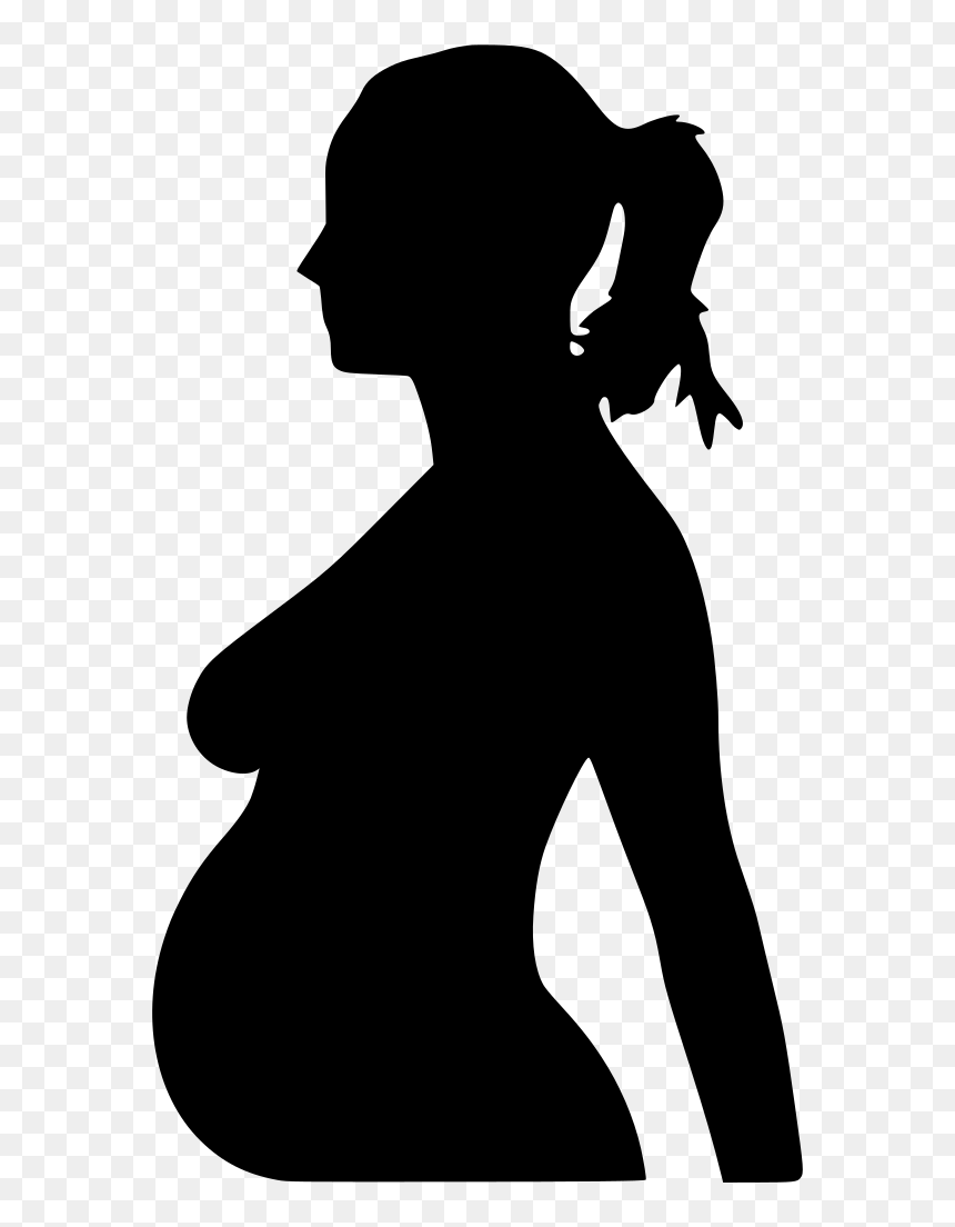 Pregnant Woman Picture Animation, HD Png Download - ponytail png