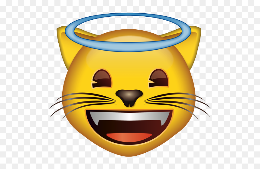 Heart Eyes Cat Emoji Gif, HD Png Download - angel emoji png