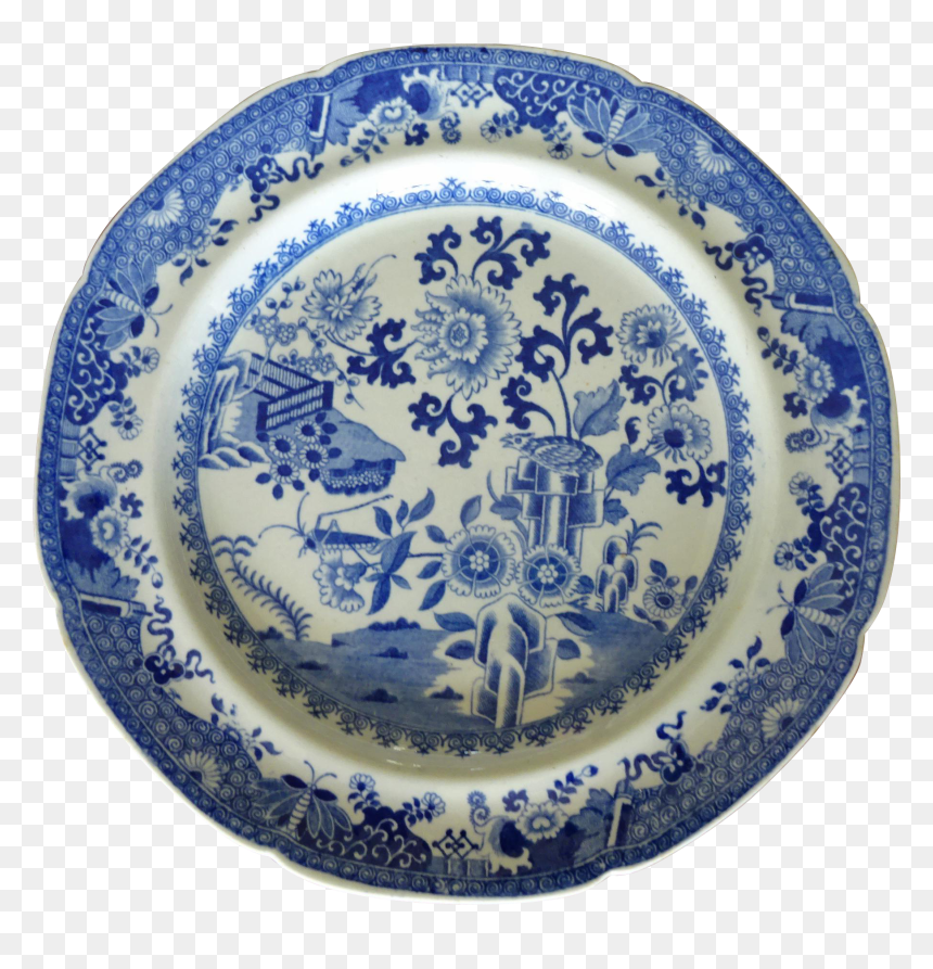 Blue And White Fine China, HD Png Download - white plate png