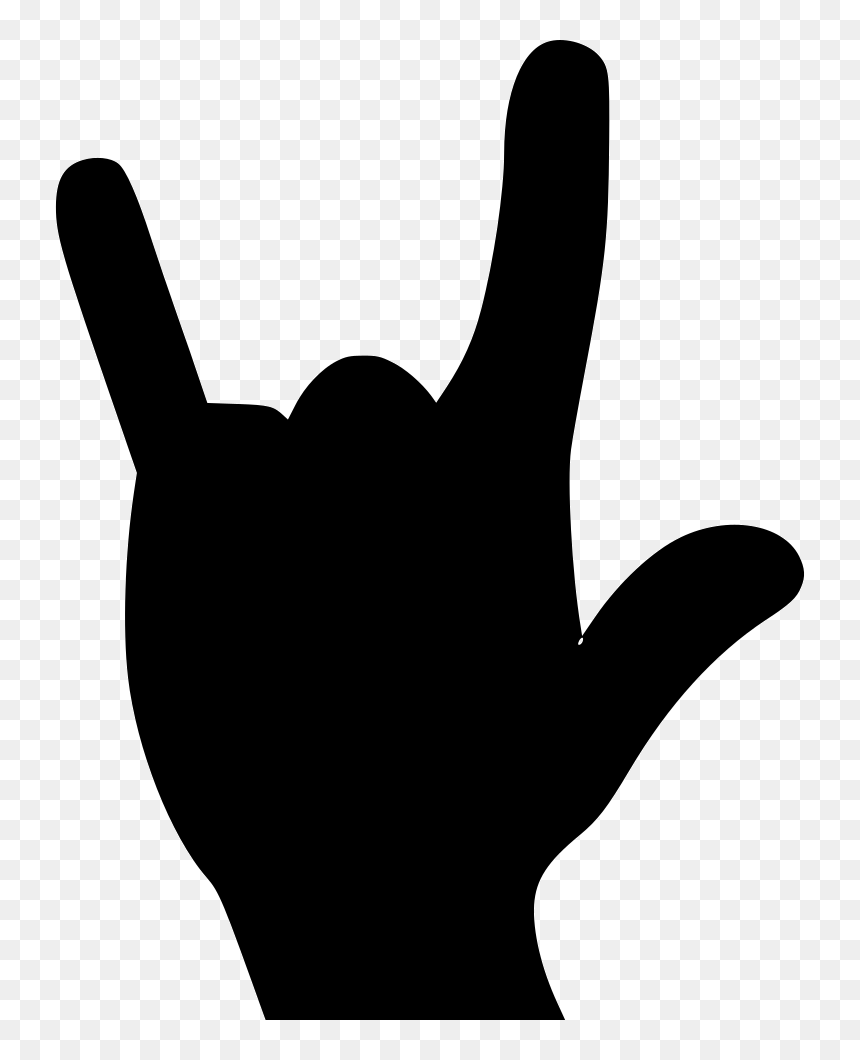 Fingers Png Icon Free Download Onlinewebfonts Com - Rock On Hand Sign Png, Transparent Png - hand silhouette png