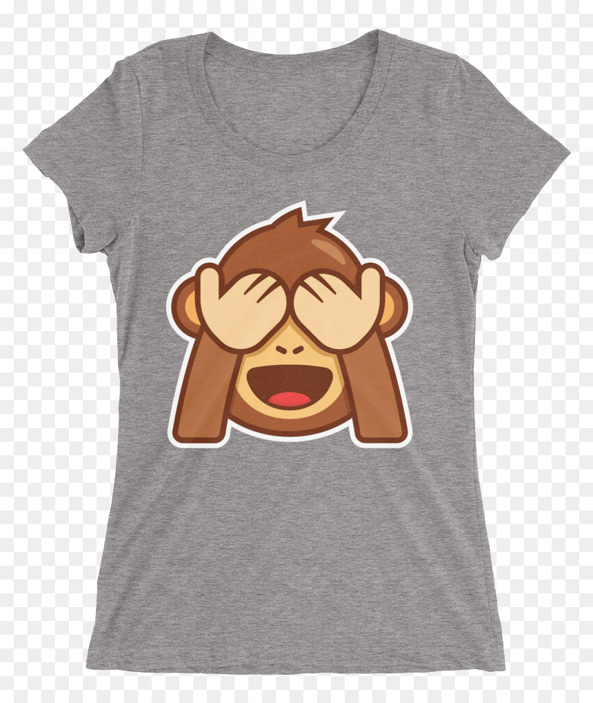 Monkey Emoji, See No Evil Ladies - Cartoon, HD Png Download - muscle emoji png