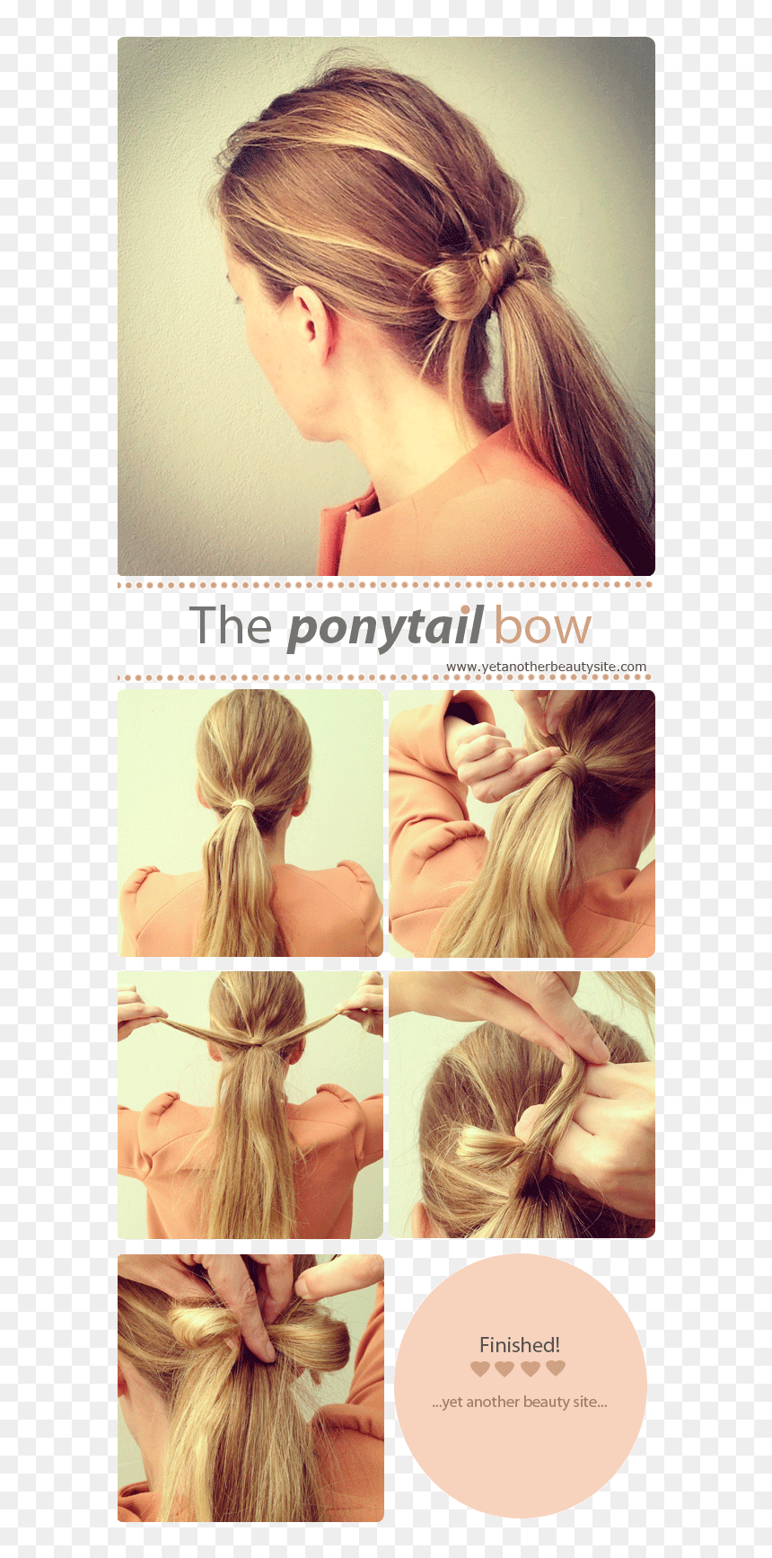 Hair Bow Ponytail - Hairstyle, HD Png Download - ponytail png