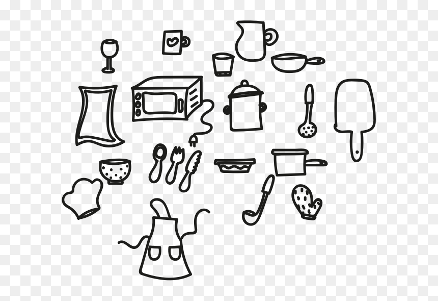 Kitchen Items - Drawing Of A Kitchen Item, HD Png Download - kitchen png
