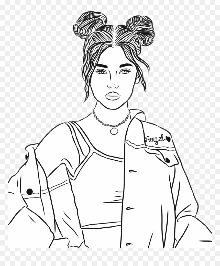 Drawings Black And White, HD Png Download - png tumblr hipster