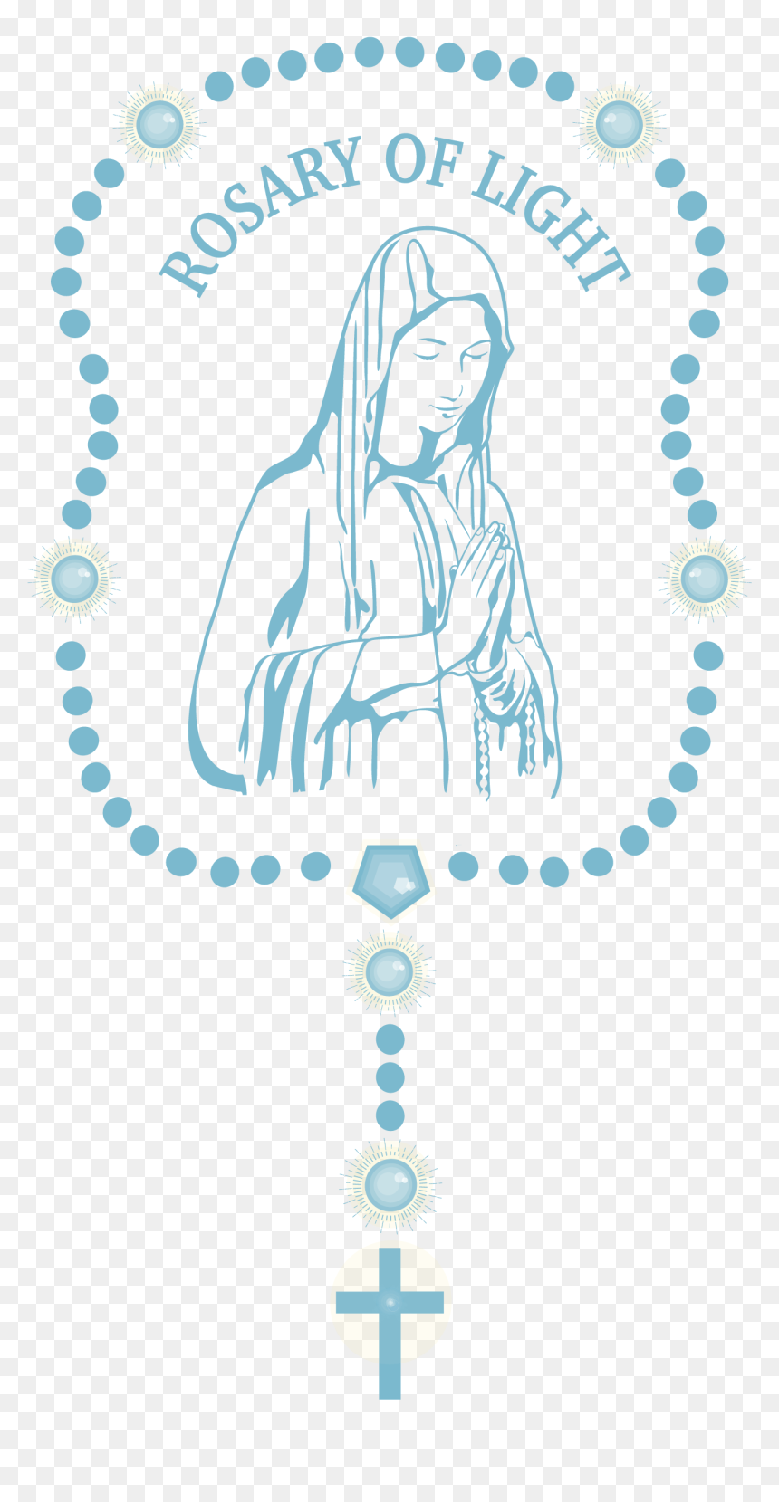 Swarovski Angelic Necklace Blue, HD Png Download - rosary png