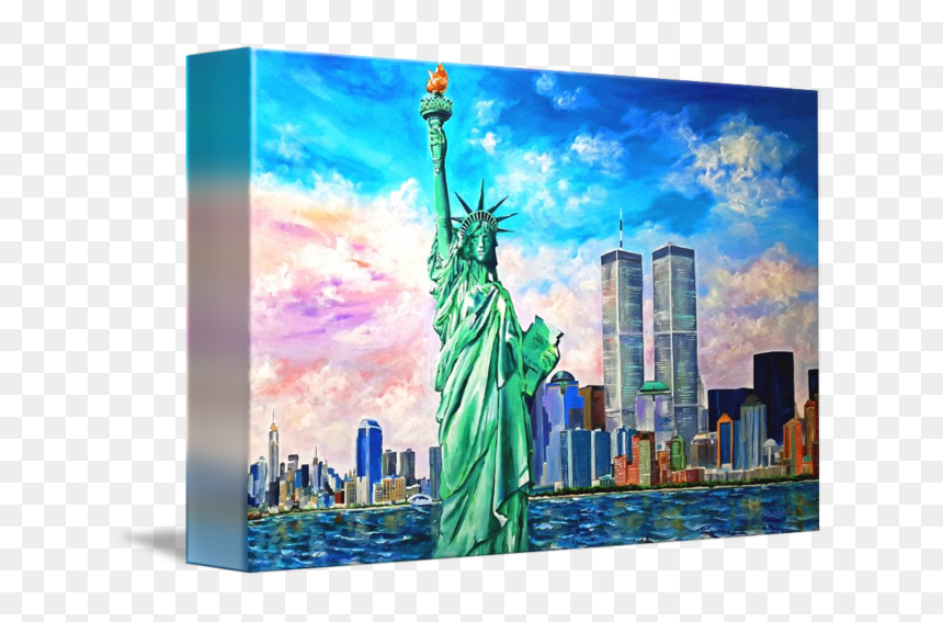 Twin Towers And Statue Of Liberty Png - Twin Towers With Statue Of Liberty, Transparent Png - twin towers png