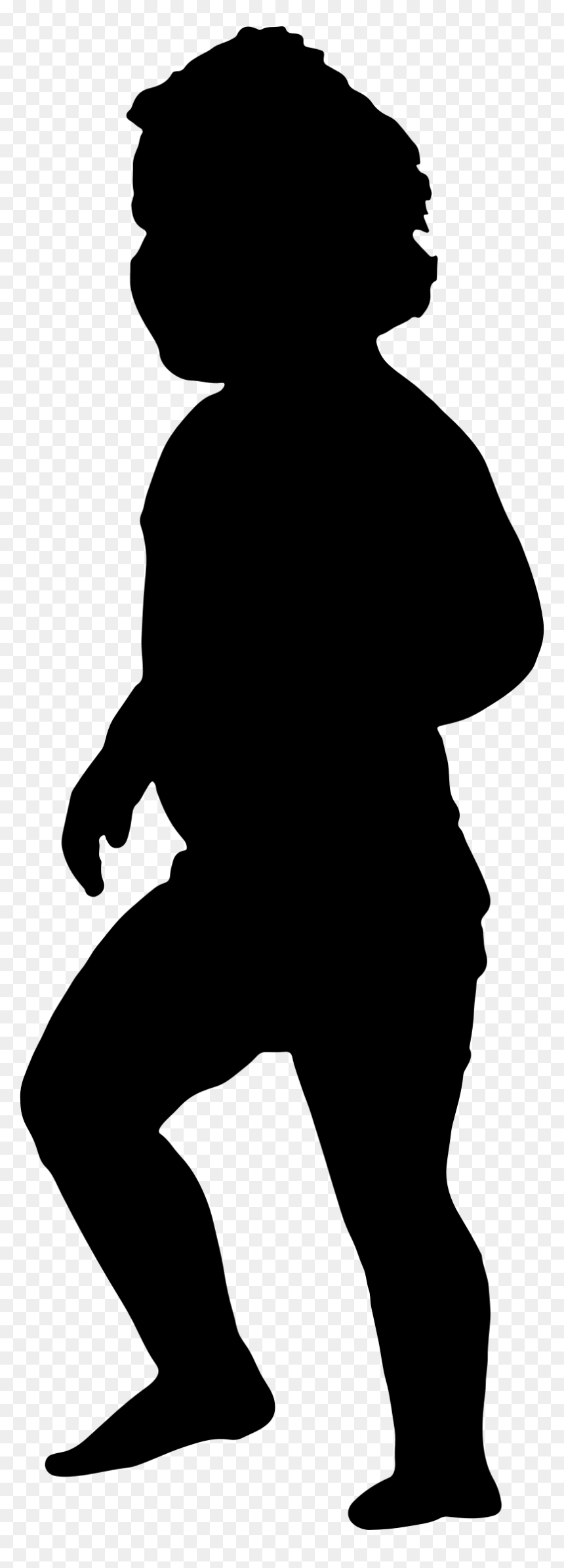 Beach Baby Silhouette Clip Arts - Child Silhouette No Background, HD Png Download - basketball silhouette png