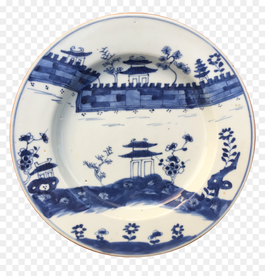 Porcelain Kangxi , China - Great Wall Of China Porcelain, HD Png Download - white plate png