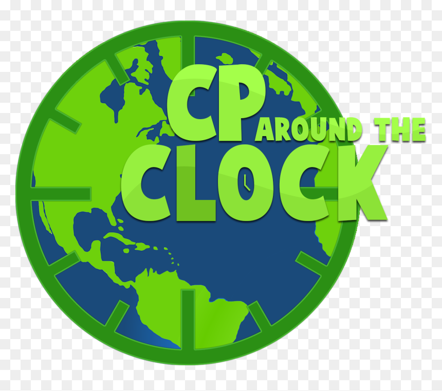 Cp Around The Clock Logo - Earth Clip Art, HD Png Download - earth clipart png