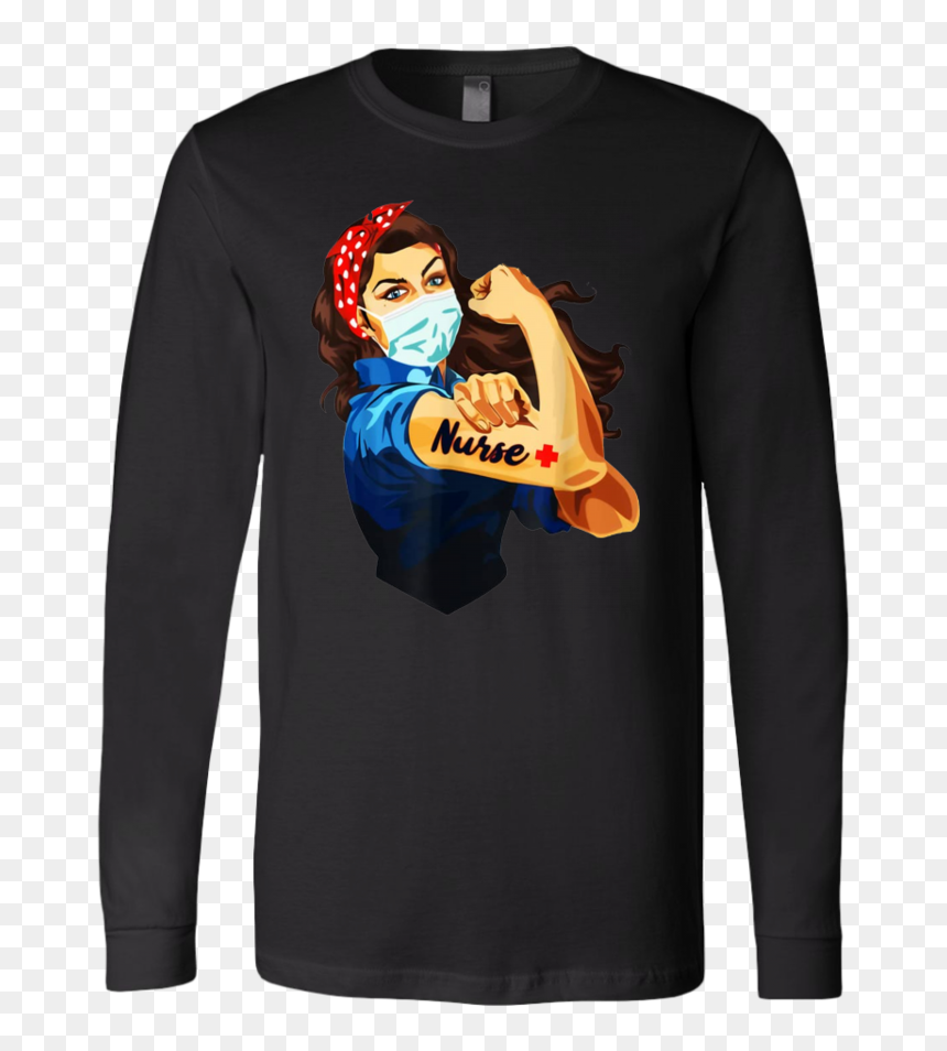 Strong Nurse Rosie Riveter Shirt - Rosie The Riveter Mask, HD Png Download - rosie the riveter png