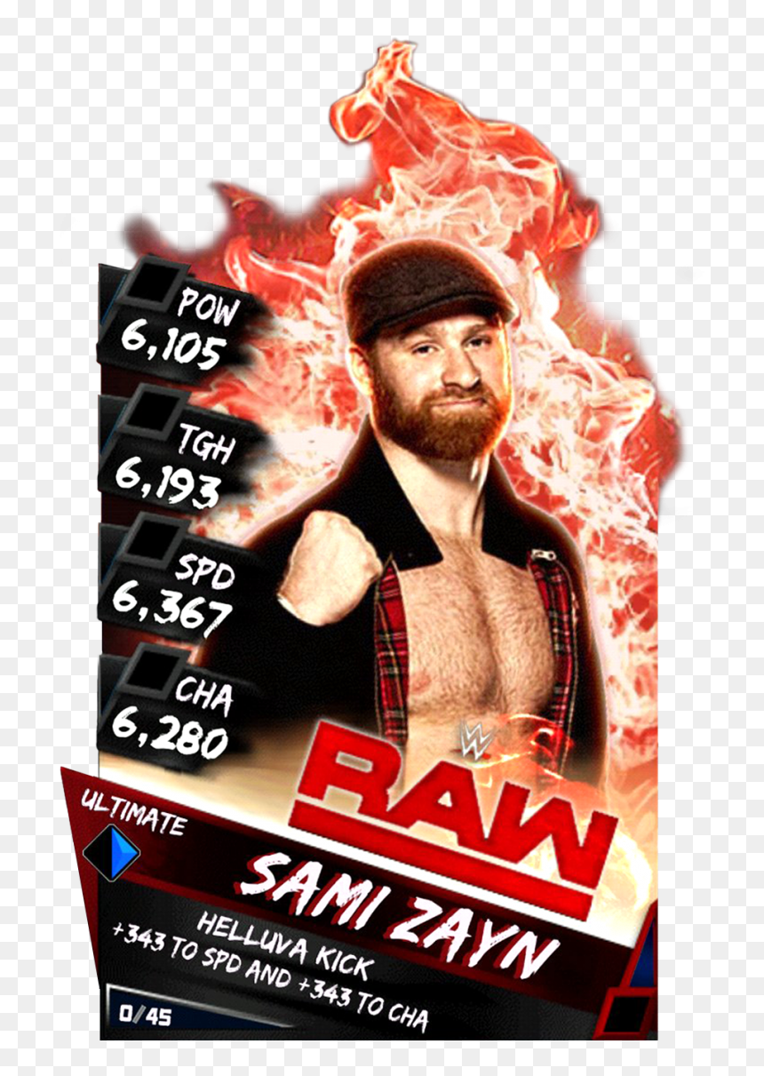 Wwe Supercard Ultimate Cards , Png Download - Wwe Supercard Ultimate Cards, Transparent Png - sami zayn png