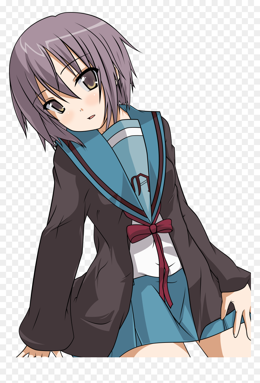 Resized To 22% Of Original - Yuki Nagato Transparent, HD Png Download - anime character png